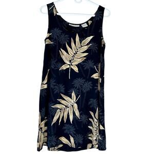 Vintage Back East Shift dress Hawaiian tropical vacation Laua floral Y2K Rayon S